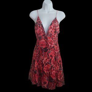 Free People Floral Summer Floral Silky Slip Mini Dress Y2K 4